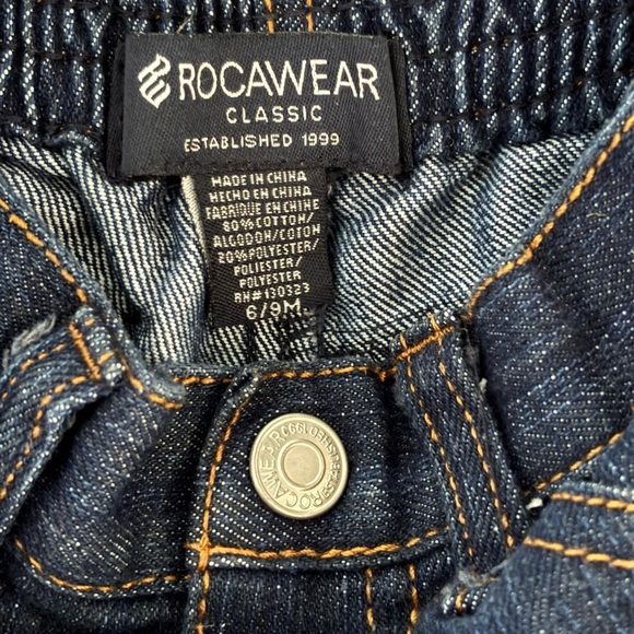 Rocawear Classic 6-9 Months Baby Infant Jeans Master Builder EUC Embroidered - Picture 3 of 6